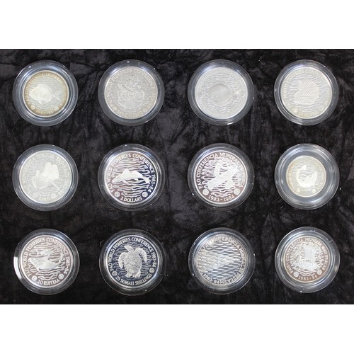 288 - World Fisheries Conference 1983-1984 twelve coin silver set in official Royal Mint presentation case... 