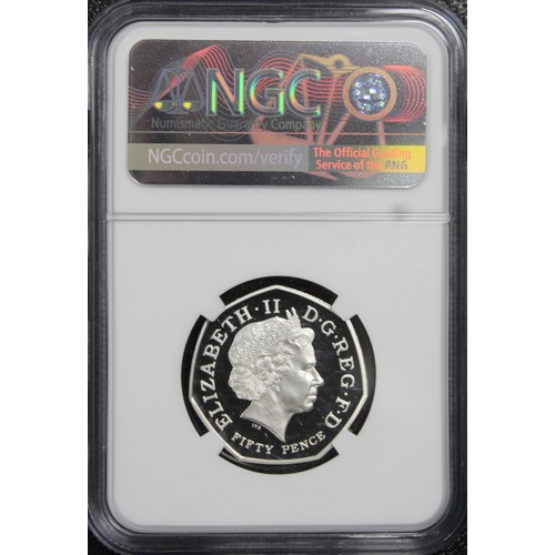 173 - NGC PF70 Ultra Cameo 2011 Silver proof 50p, Elizabeth II. Struck to commemorate the 50th Anniversary... 