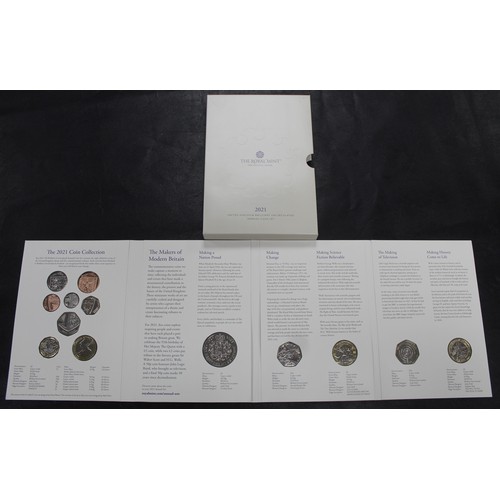 218 - 2021 BUNC 13-coin year set with coins commemorating the 95th Birthday of Queen Elizabeth II. All as ... 