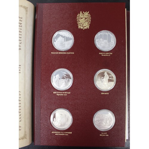 248 - The Churchill Centenary Trust silver proof medal collection comprised of 24 sterling silver rounds s... 