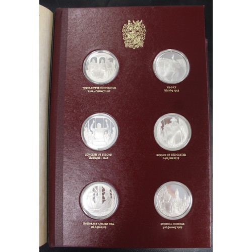 248 - The Churchill Centenary Trust silver proof medal collection comprised of 24 sterling silver rounds s... 