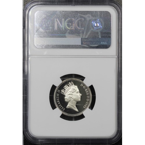 187 - NGC PF69 Ultra Cameo 1985 Silver proof £1 coin featuring the Welsh leek. FDC/nFDC.