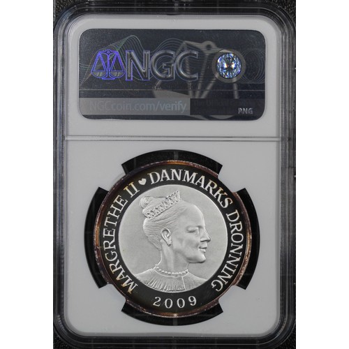 333 - Denmark, NGC PF68 Ultra Cameo 2009 Silver proof 100 Kroner, the final part of the International Pola... 