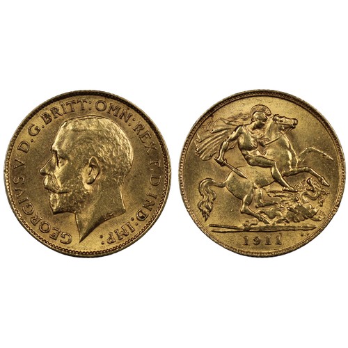 192 - 1911 Half sovereign, George V. gVF. [Marsh 526, S.4006]