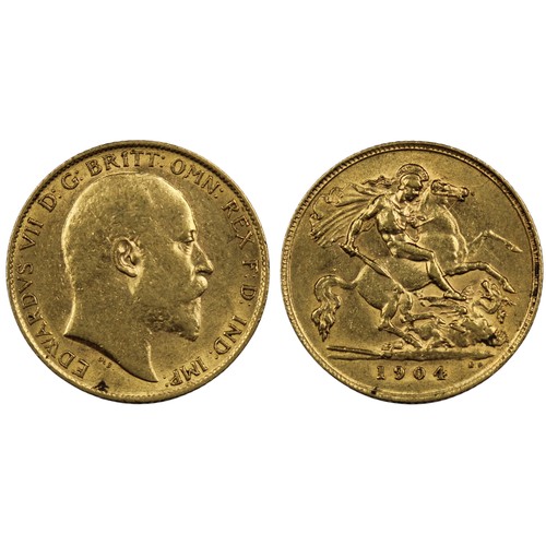 177 - 1904 Half sovereign, Edward VII. Reverse B with B.P. in exergue. Obverse wiped, VF/gVF. [Marsh 507A,... 