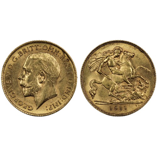 209 - Australia, 1911-P Half sovereign, George V. Perth mint. VF. [Marsh 532, S.4008]