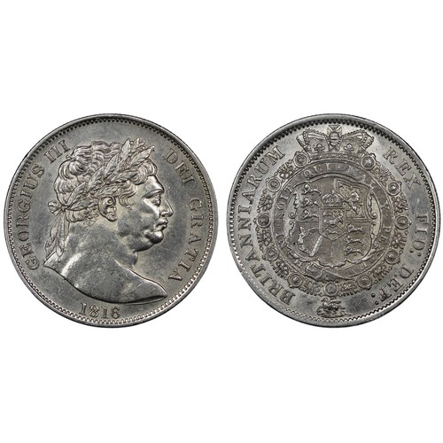 74 - 1816 Halfcrown, George III. Obv. large 