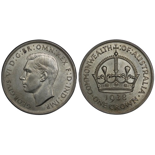 309 - Australia, 1938 crown, George VI. A low mintage issue compared to the coronation crown of 1937 (~106... 