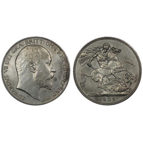 124 - 1902 Matt proof crown, Edward VII. A few areas of light toning, wiped with hairlines and with some m... 