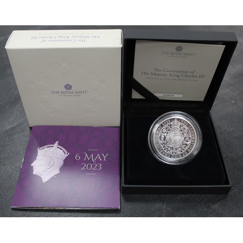 303 - 2023 Coronation 1oz silver proof £2, Charles III. Struck to commemorate Coronation of King Charles I... 