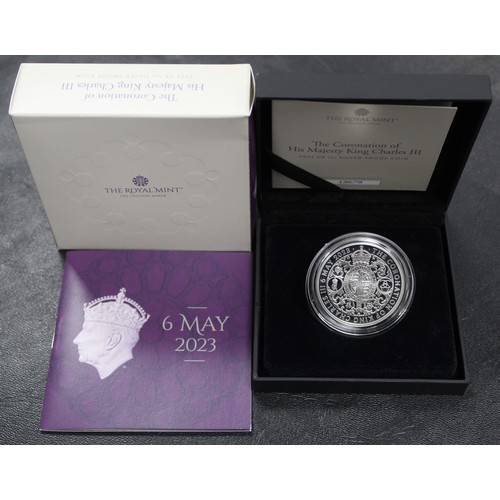 302 - 2023 Coronation 1oz silver proof £2, Charles III. Struck to commemorate Coronation of King Charles I... 