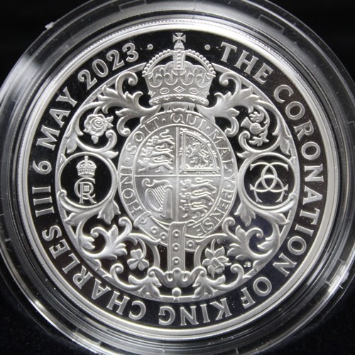 302 - 2023 Coronation 1oz silver proof £2, Charles III. Struck to commemorate Coronation of King Charles I... 