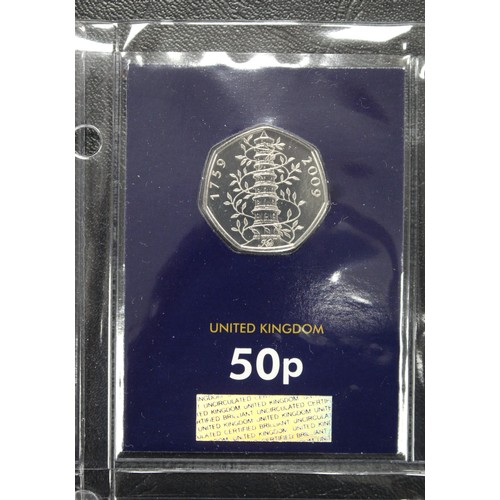 294 - A pair of Change Checker sets including 2019 50 years of the 50p Culture set including reissued Kew ... 