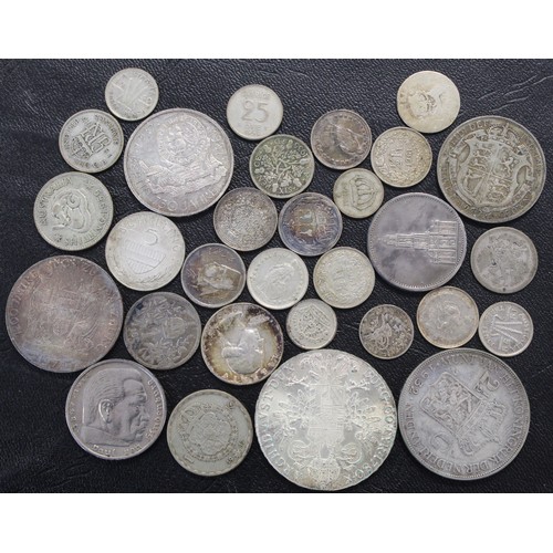 340 - Approx. 200g mixed world silver in varying condition with some better pieces noted. Predominantly 20... 