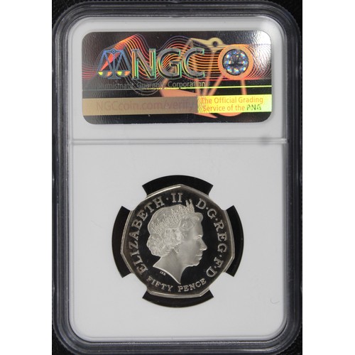 248 - PF68 Ultra Cameo 2009 Silver proof Kew Gardens 50p, Elizabeth II. A little hazing otherwise nFDC and... 