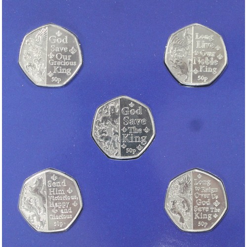 273 - An assortment of UK & Territory 50p & £2 coins to include King Charles III 5-coin 50p set an... 