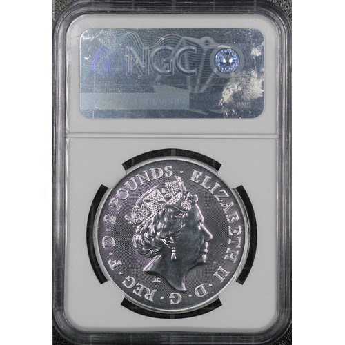 305 - 2020 David Bowie silver 1oz £2, NGC MS69, Elizabeth II. Part of the music legends series. nFDC. [S.D... 