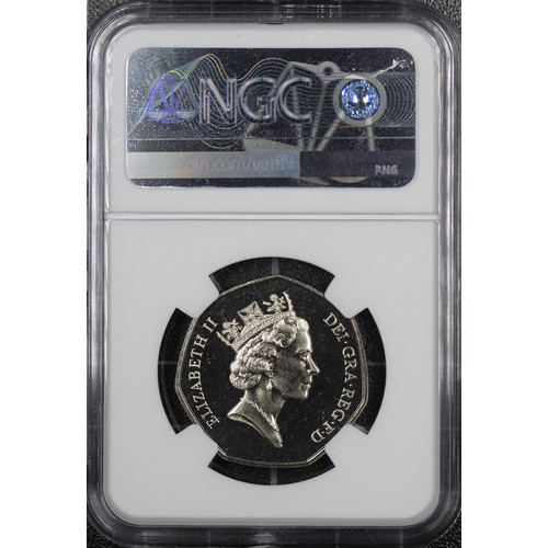 246 - 1992 EEC Dual-date 50p, NGC MS68DPL, Elizabeth II. One of the key coins in the 50p series. Choice UN... 