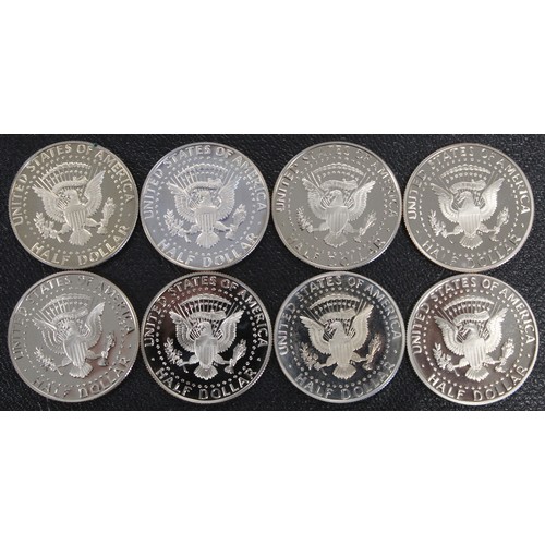 327 - USA, an assortment of proof half dollars (8), all San Francisco mint and comprising 1980, 1981, 2003... 