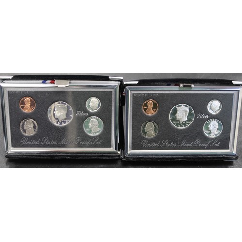 328 - USA, Mint premier silver proof sets (2), 1994 & 1995, featuring 1c to 50c with the dime, quarter... 