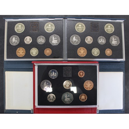 296 - Royal Mint proof sets (3) comprising 1989 (2, one missing COA) and 1994. The first two in blue cases... 