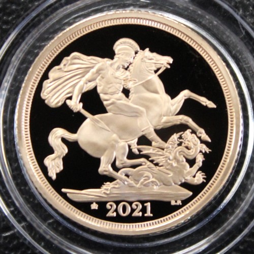 231A - 2021 Proof sovereign, Elizabeth II. Crowned 95 privy in exergue celebrating Her 95th birthday. Obver... 