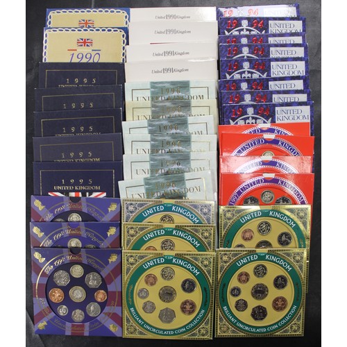 148 - Royal Mint Brilliant Uncirculated 1990's year sets (36) comprising 1990 (2), 1991 (4), 1994 (8), 199... 