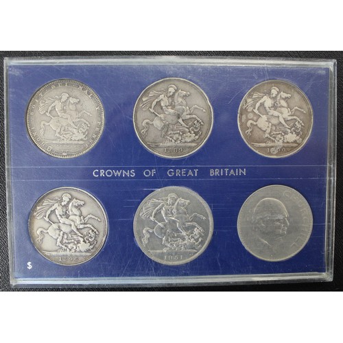 56 - A set of three Sandhill cases to include crowns (1820, 1889, 1890, 1896, 1951 & 1965), 1935 year... 