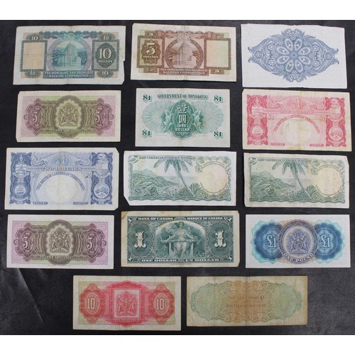 6 - A selection world banknotes (14) comprised of Commonwealth/Territory issues of George VI & Eliza... 