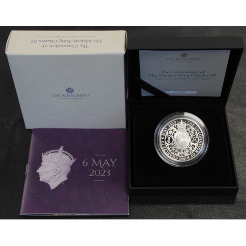 88 - 2023 Coronation 1oz silver proof £2, Charles III. Struck to commemorate Coronation of King Charles I... 