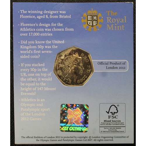 118 - 2009 Blue Peter Olympic 50p in original card of issue. Scarce issue minted in celebration of the win... 