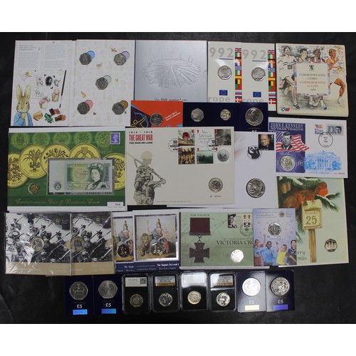 177 - A large assortment of UK & territory decimal issues (32) to include 2 x EEC BUNC 50p's, 2001 Isl... 