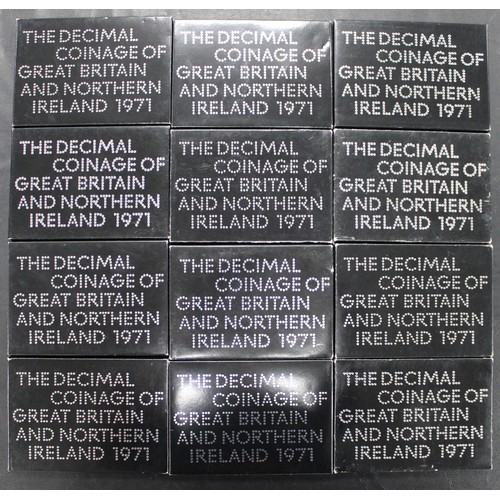 161 - Royal Mint proof sets (12), all 1971. Occasional toning, the outers generally fair.