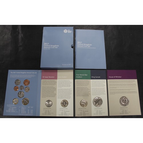 144 - 2017 BUNC 13-coin annual set including Jane Austen £2, Isaac Newton 50p & King Canute £5. Some l... 