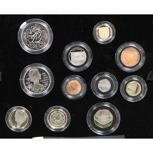 137 - 2012 Royal Mint 11-coin premium proof set featuring the Charles Dickens £2 coin and Diamond Jubilee ... 