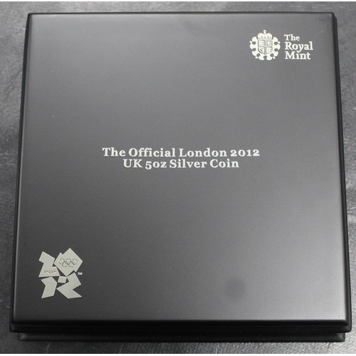 87 - 2012 London Olympics 5oz silver proof £10 featuring a matt-effect/reverse proof depiction of Pegasus... 