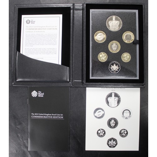 139 - 2013 Royal Mint 7-coin proof set, The Commemorative Edition, featuring the London Underground £2 coi... 