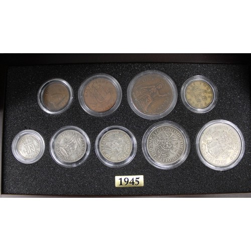 334 - 1939-1945 The British Coins of World War II, a complete collectors set presented in specially design... 