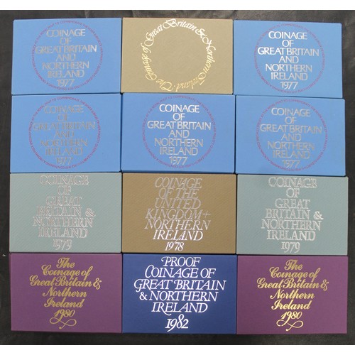 242 - Royal Mint proof sets (12) comprising 1976, 1977 (5), 1978, 1979 (2), 1980 (2) and 1982. Occasional ... 