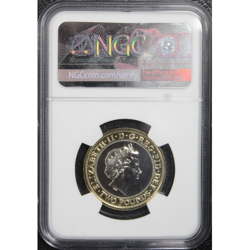 228 - Joint Finest 2015 £2 coin, NGC MS69 DPL, Elizabeth II. Struck to celebrate the The Navy in World War... 