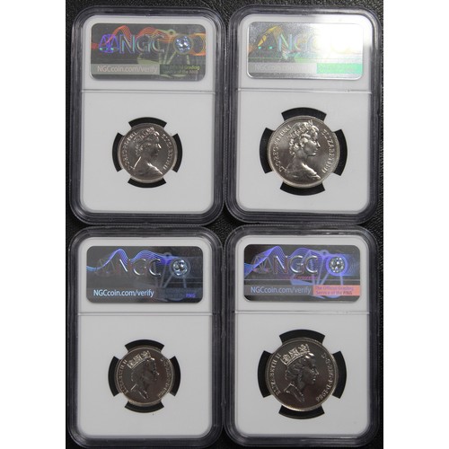 209 - Top Pop & Joint Finest NGC graded assortment (4) comprising 1983 5p (MS68, joint finest), 1983 1... 