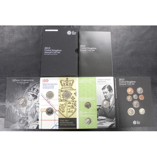 253 - 2013 15-coin brilliant uncirculated annual set featuring both definitive and commemorative issues in... 