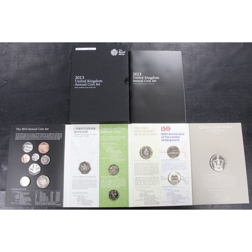 253 - 2013 15-coin brilliant uncirculated annual set featuring both definitive and commemorative issues in... 