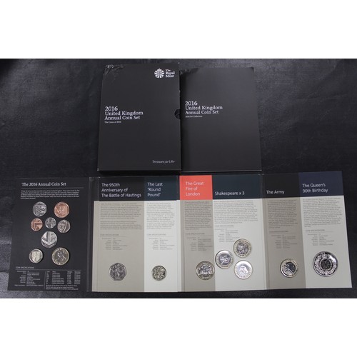 256 - 2016 16-coin brilliant uncirculated annual set featuring both definitive and commemorative issues in... 