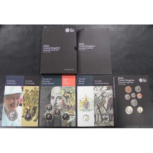 256 - 2016 16-coin brilliant uncirculated annual set featuring both definitive and commemorative issues in... 