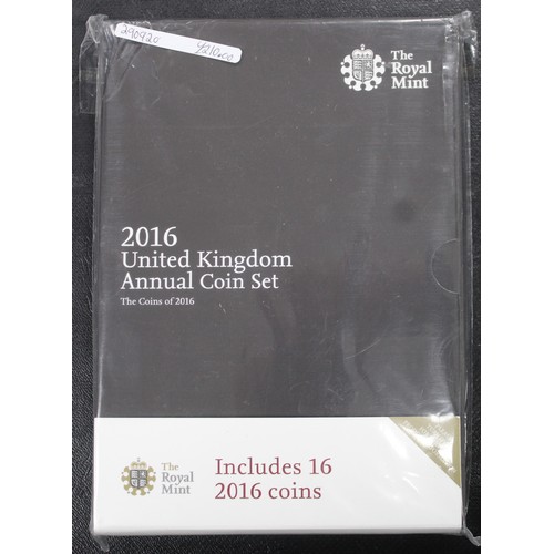 256 - 2016 16-coin brilliant uncirculated annual set featuring both definitive and commemorative issues in... 