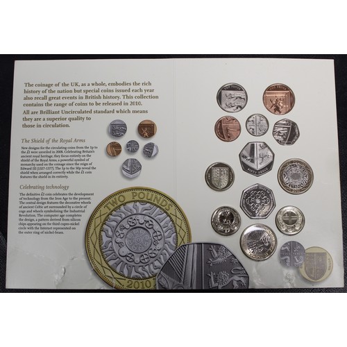 251 - 2010 12-coin brilliant uncirculated year set featuring both definitive and commemorative issues incl... 