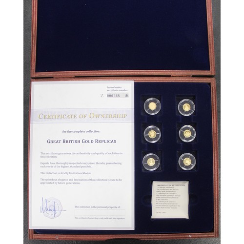 321 - Great British Gold Replicas UK miniature collection. Featuring replicas of the 1839 Una & the Li... 