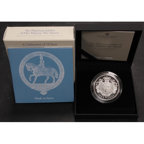 278 - 2022 Platinum Jubilee silver proof piedfort £5, Elizabeth II. Struck in celebration of Queen Elizabe... 