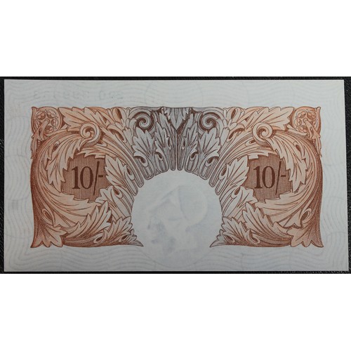 9 - Bank of England red/brown 10 shilling note, K.O. Peppiatt, B236, last series. S/N 29O 399853. UNC or... 